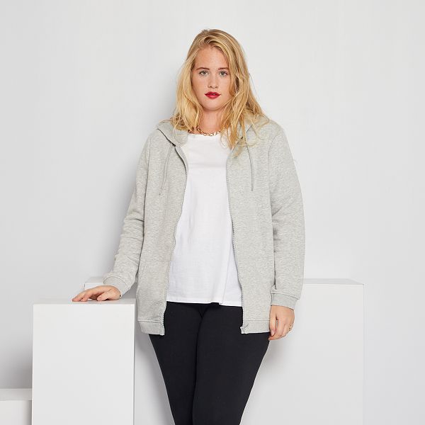Sudadera con capucha tallas grandes mujer - GRIS - Kiabi - 13,00€