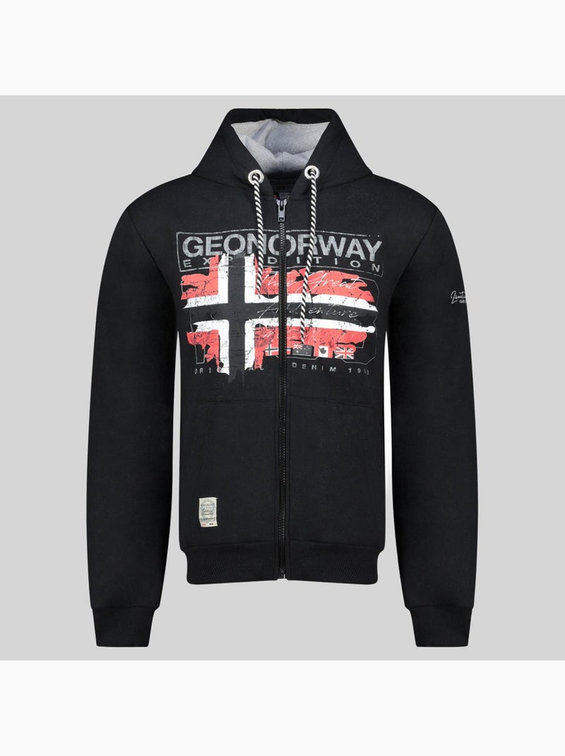 Sudadera con capucha grusty – geographical norway Negro - Kiabi