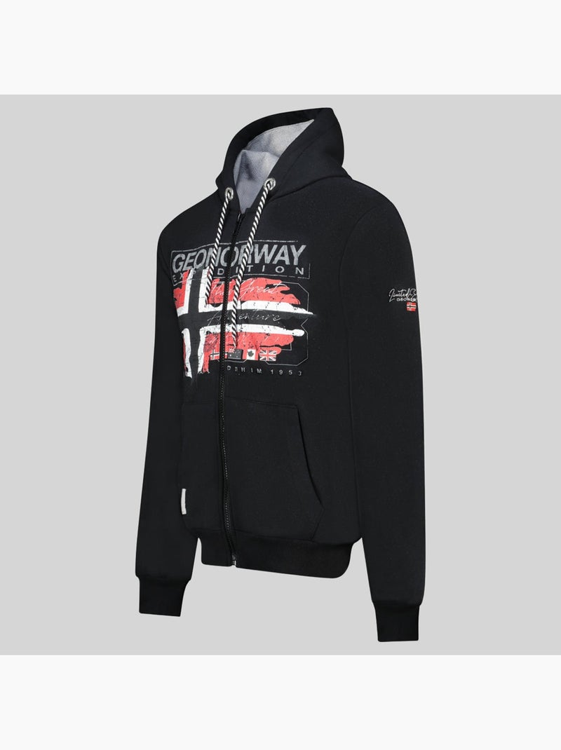 Sudadera con capucha grusty – geographical norway Negro - Kiabi