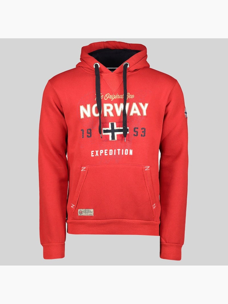 Sudadera con capucha guitre – geographical norway Rojo - Kiabi