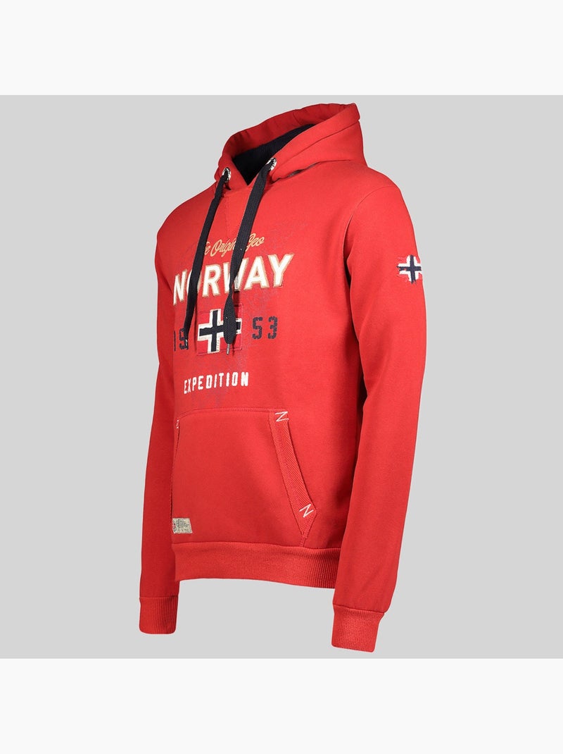 Sudadera con capucha guitre – geographical norway Rojo - Kiabi