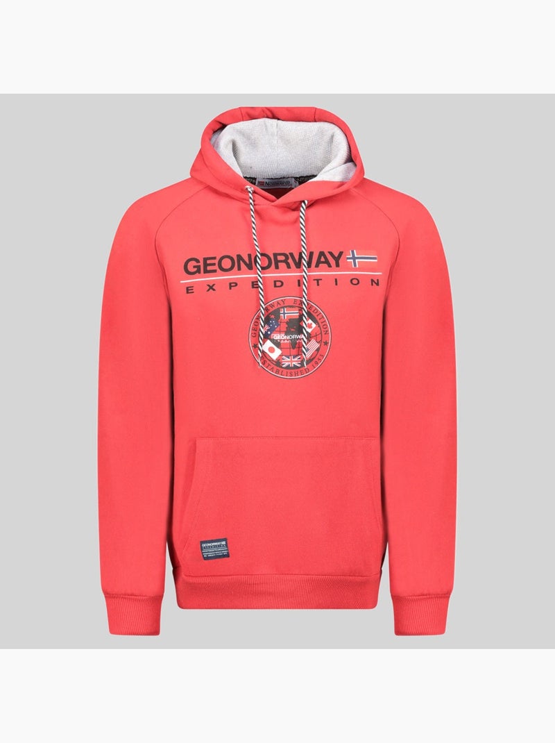Sudadera con capucha gvick – geographical norway Rojo - Kiabi