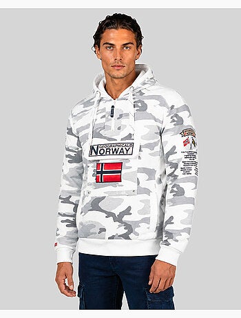Sudadera con capucha gymclass camo – geographical norway