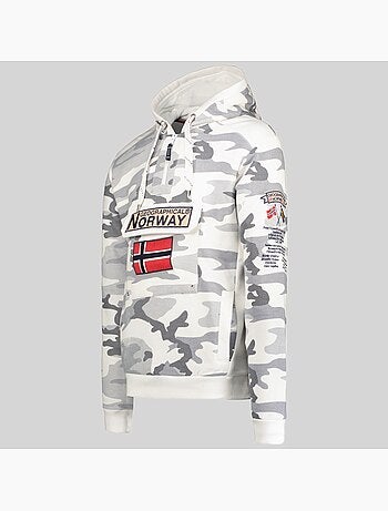 Sudadera con capucha gymclass camo – geographical norway