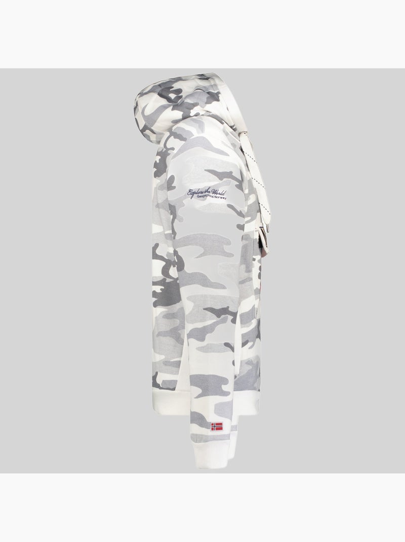 Sudadera con capucha gymclass camo – geographical norway Gris guijarro - Kiabi