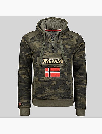 Sudadera con capucha gymclass camo – geographical norway