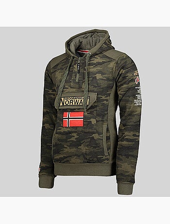 Sudadera con capucha gymclass camo – geographical norway