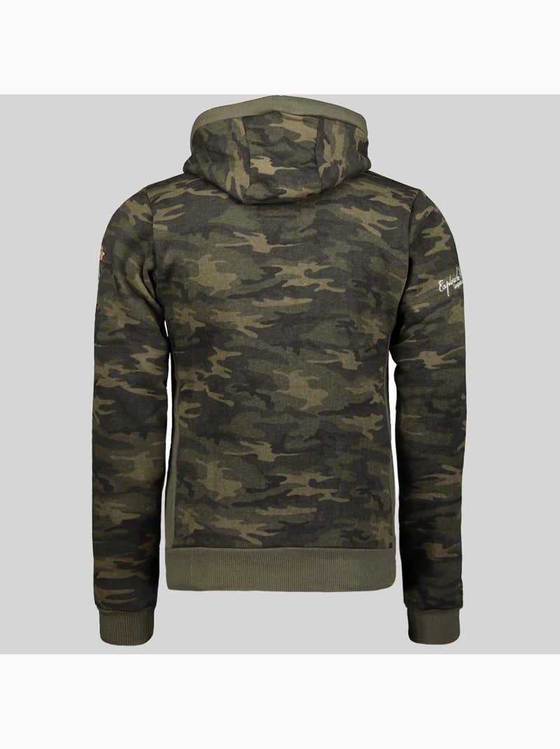 Sudadera con capucha gymclass camo – geographical norway Verde caqui - Kiabi