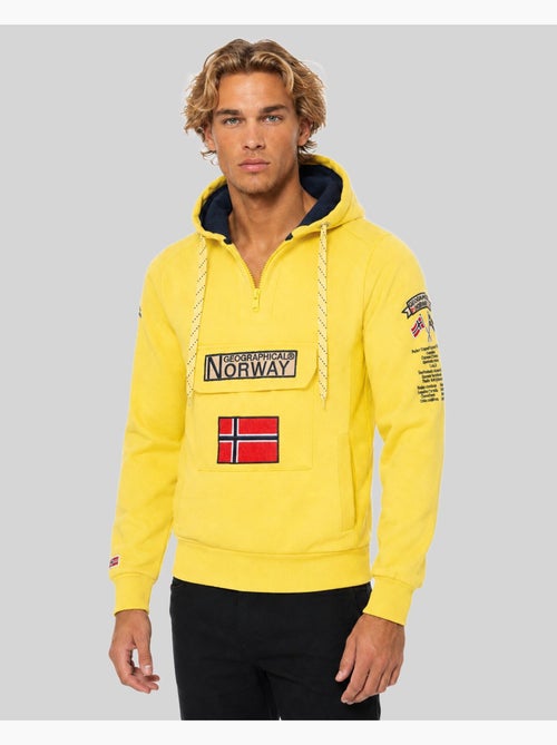 Sudadera con capucha gymclass fluo – geographical norway - Kiabi Sudadera con capucha gymclass fluo – geographical norway - Kiabi