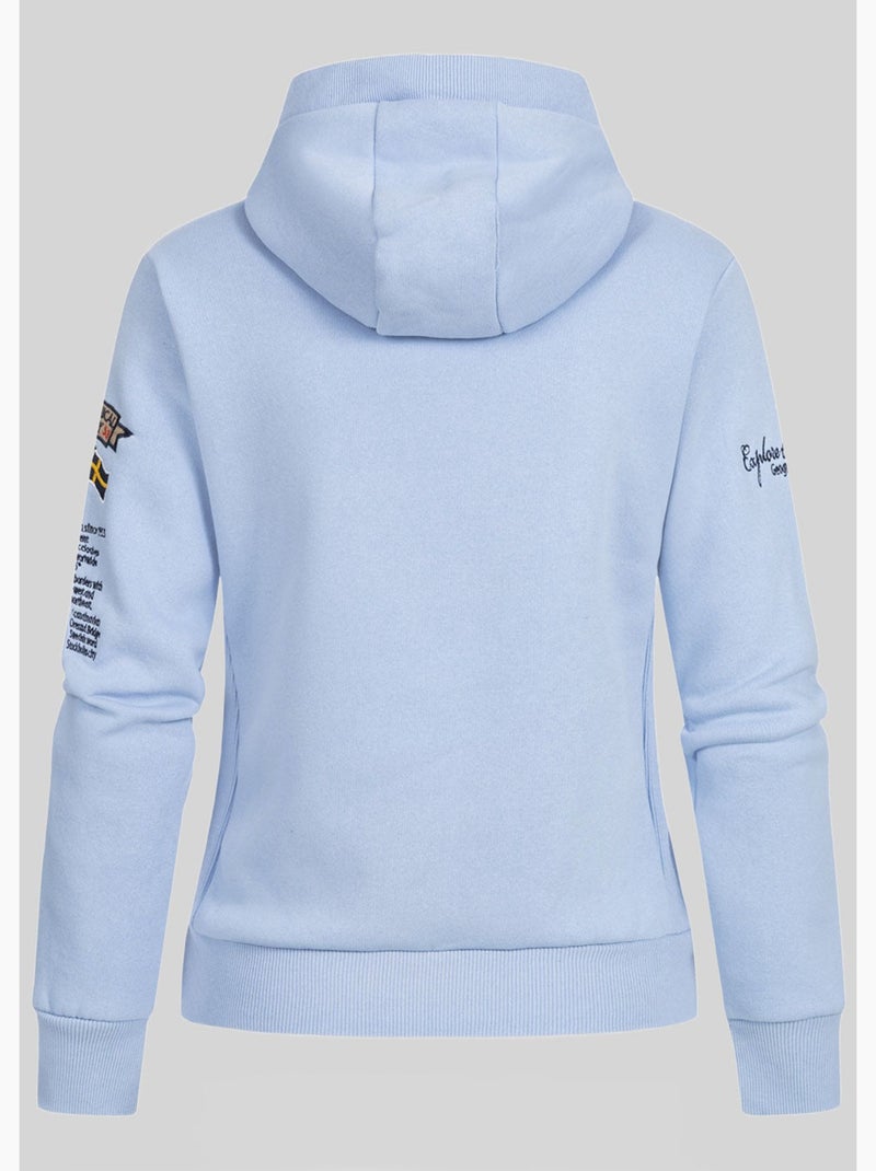 Sudadera con capucha gymclass – geographical norway Azul cielo - Kiabi