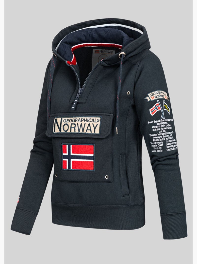 Sudadera con capucha gymclass – geographical norway Azul marino - Kiabi