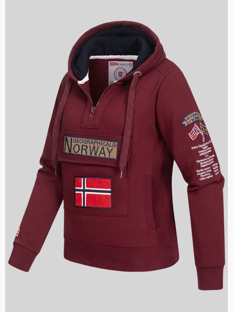 Sudadera con capucha gymclass – geographical norway Burdeos - Kiabi