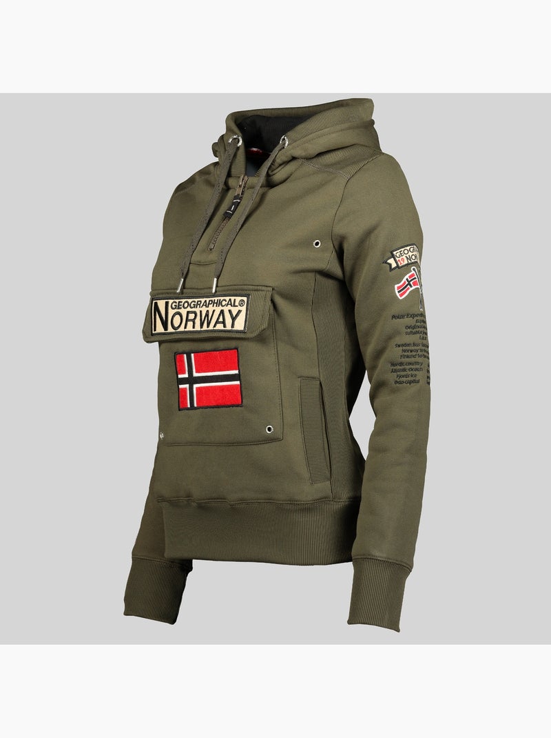 Sudadera con capucha gymclass – geographical norway Caqui - Kiabi