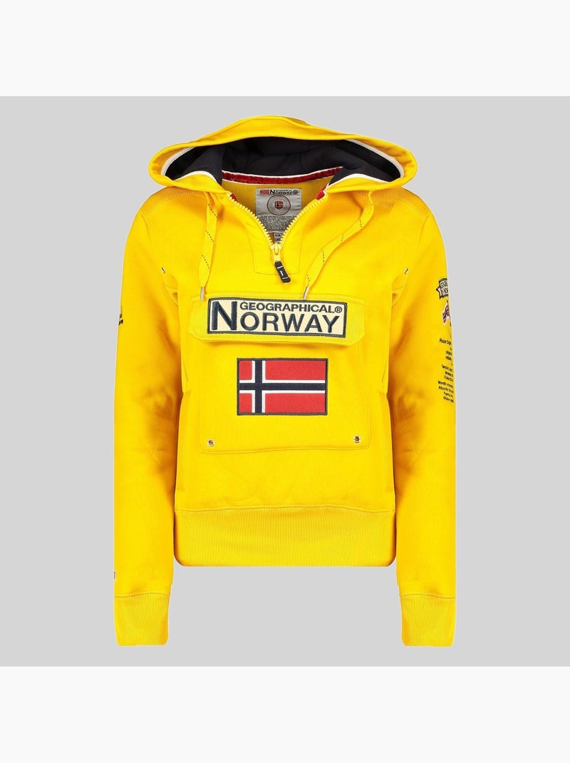 Sudadera con capucha gymclass – geographical norway Mostaza - Kiabi