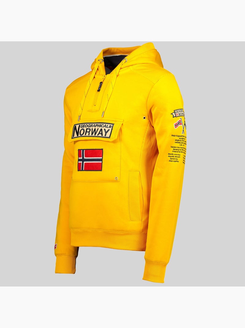 Sudadera con capucha gymclass – geographical norway Mostaza - Kiabi