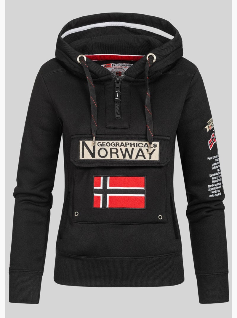 Sudadera con capucha gymclass – geographical norway Negro - Kiabi