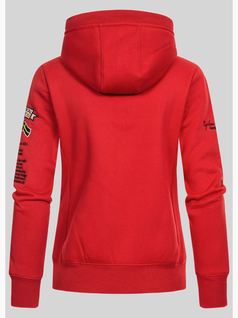 Sudadera con capucha gymclass – geographical norway Rojo - Kiabi