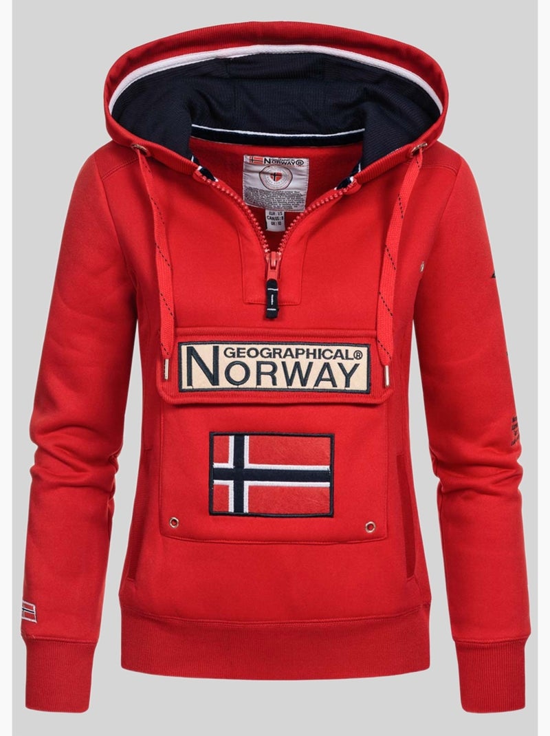 Sudadera con capucha gymclass – geographical norway Rojo - Kiabi