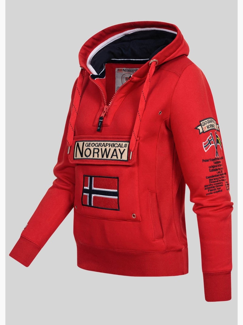 Sudadera con capucha gymclass – geographical norway Rojo - Kiabi
