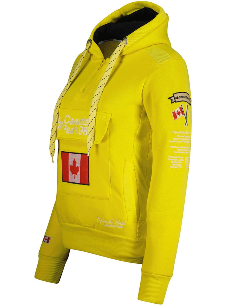 Sudadera con capucha gyrelle – canadian peak Amarillo fluorescente - Kiabi