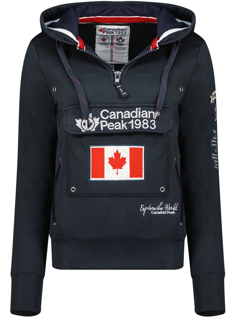 Sudadera con capucha gyrelle – canadian peak Azul marino - Kiabi