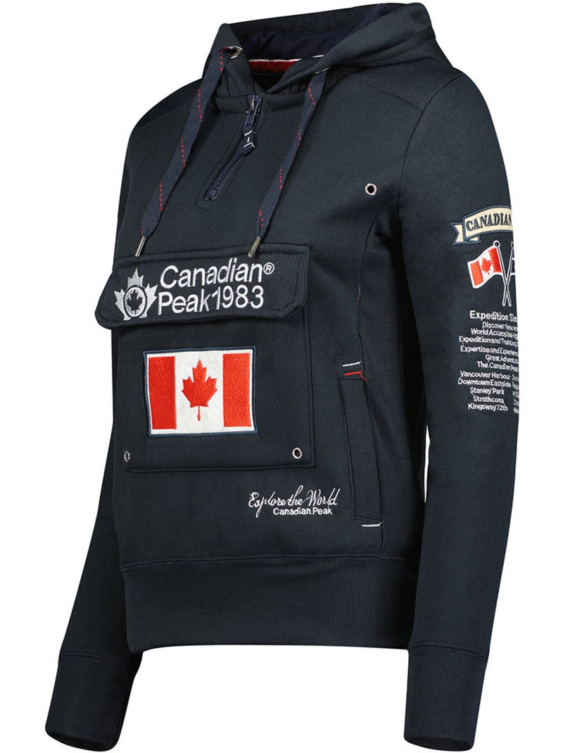 Sudadera con capucha gyrelle – canadian peak Azul marino - Kiabi
