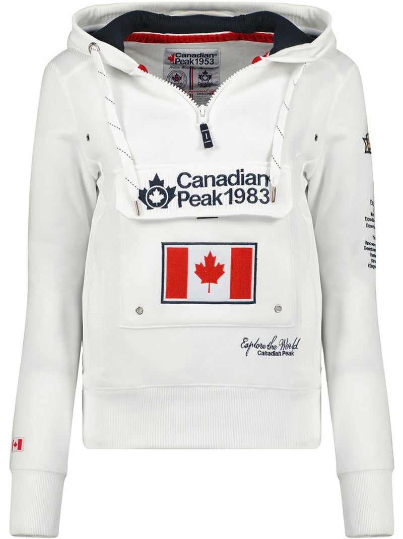 Sudadera con capucha gyrelle – canadian peak Blanco - Kiabi
