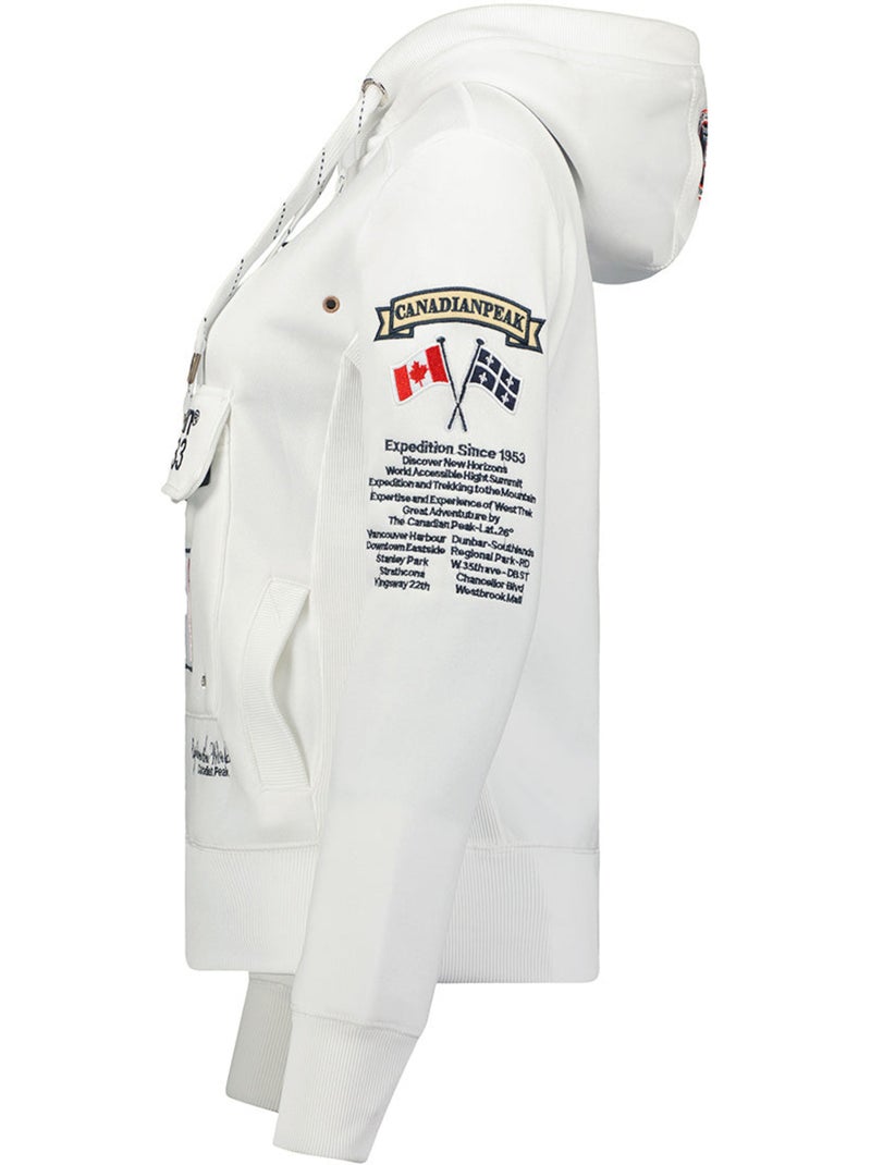 Sudadera con capucha gyrelle – canadian peak Blanco - Kiabi