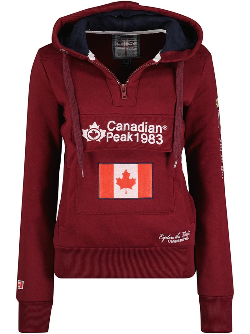 Sudadera con capucha gyrelle – canadian peak Burdeos - Kiabi