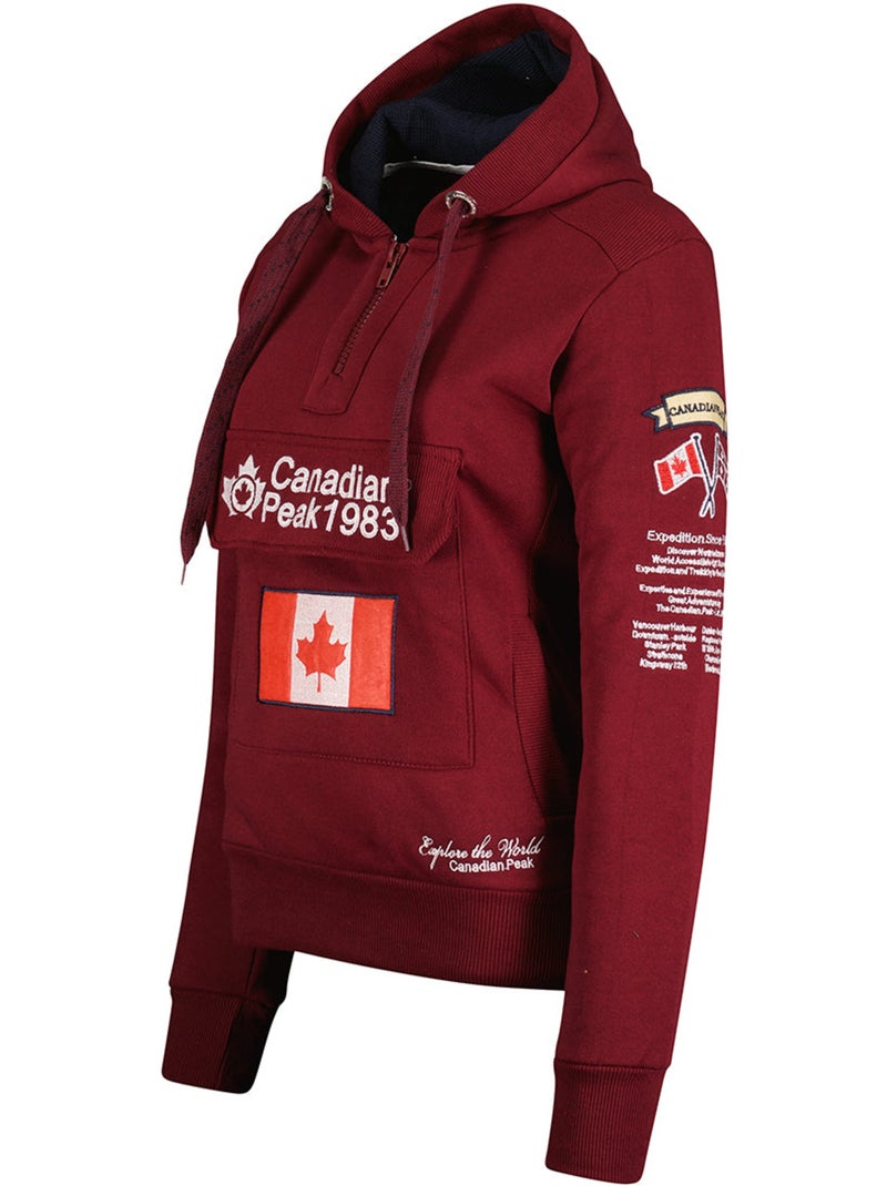 Sudadera con capucha gyrelle – canadian peak Burdeos - Kiabi