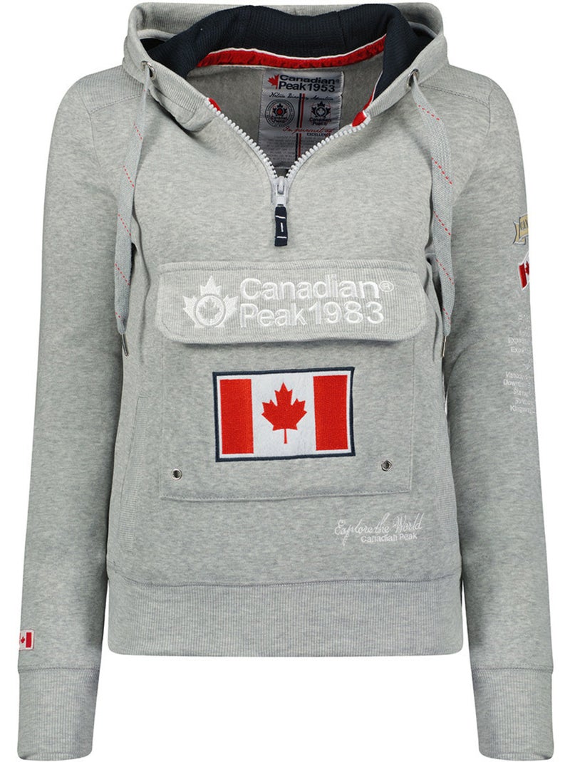 Sudadera con capucha gyrelle – canadian peak Gris claro - Kiabi