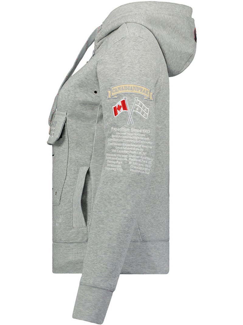 Sudadera con capucha gyrelle – canadian peak Gris claro - Kiabi