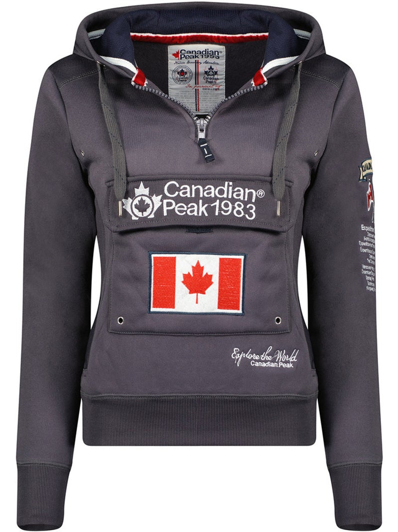 Sudadera con capucha gyrelle – canadian peak Gris oscuro - Kiabi