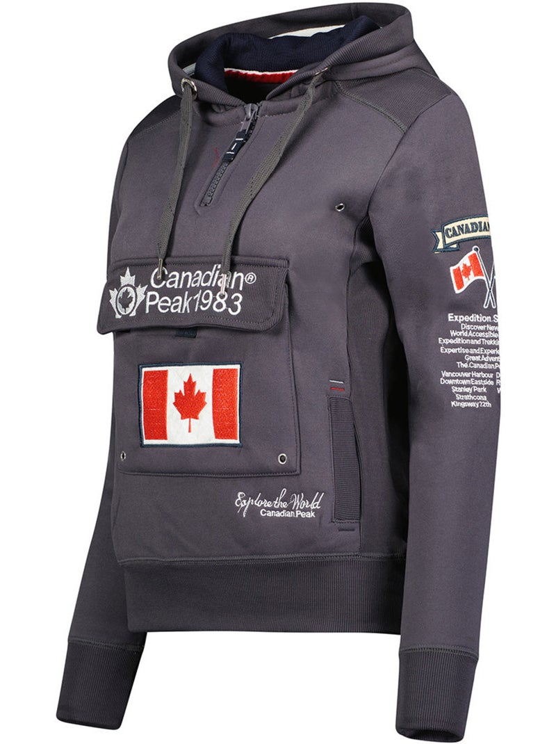 Sudadera con capucha gyrelle – canadian peak Gris oscuro - Kiabi