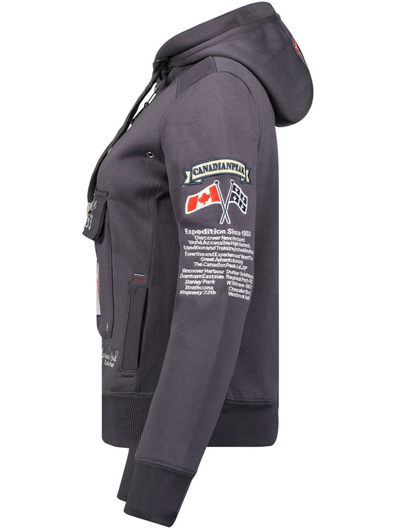 Sudadera con capucha gyrelle – canadian peak Gris oscuro - Kiabi