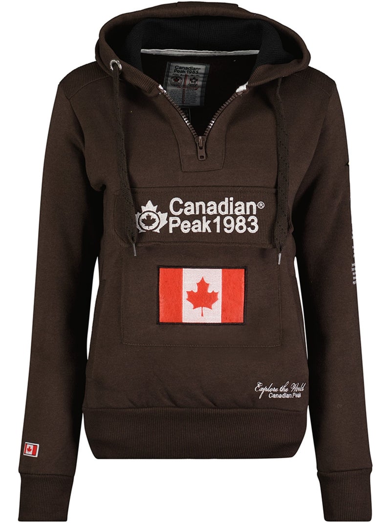 Sudadera con capucha gyrelle – canadian peak Marrón - Kiabi