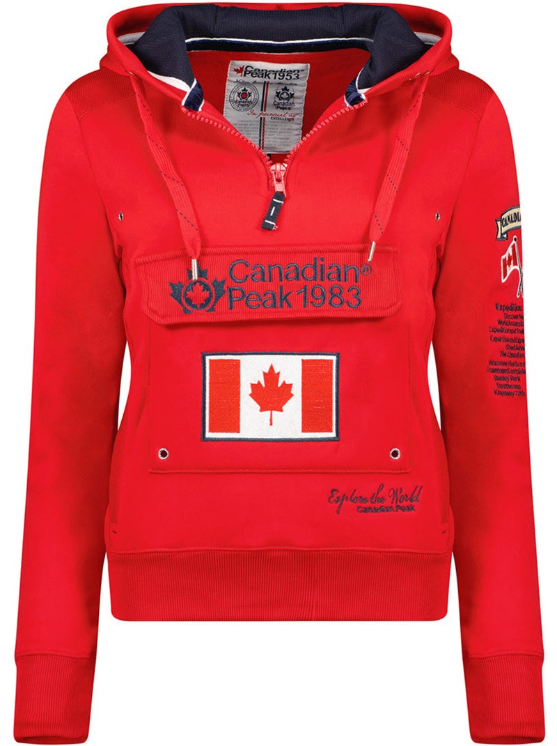 Sudadera con capucha gyrelle – canadian peak Rojo - Kiabi