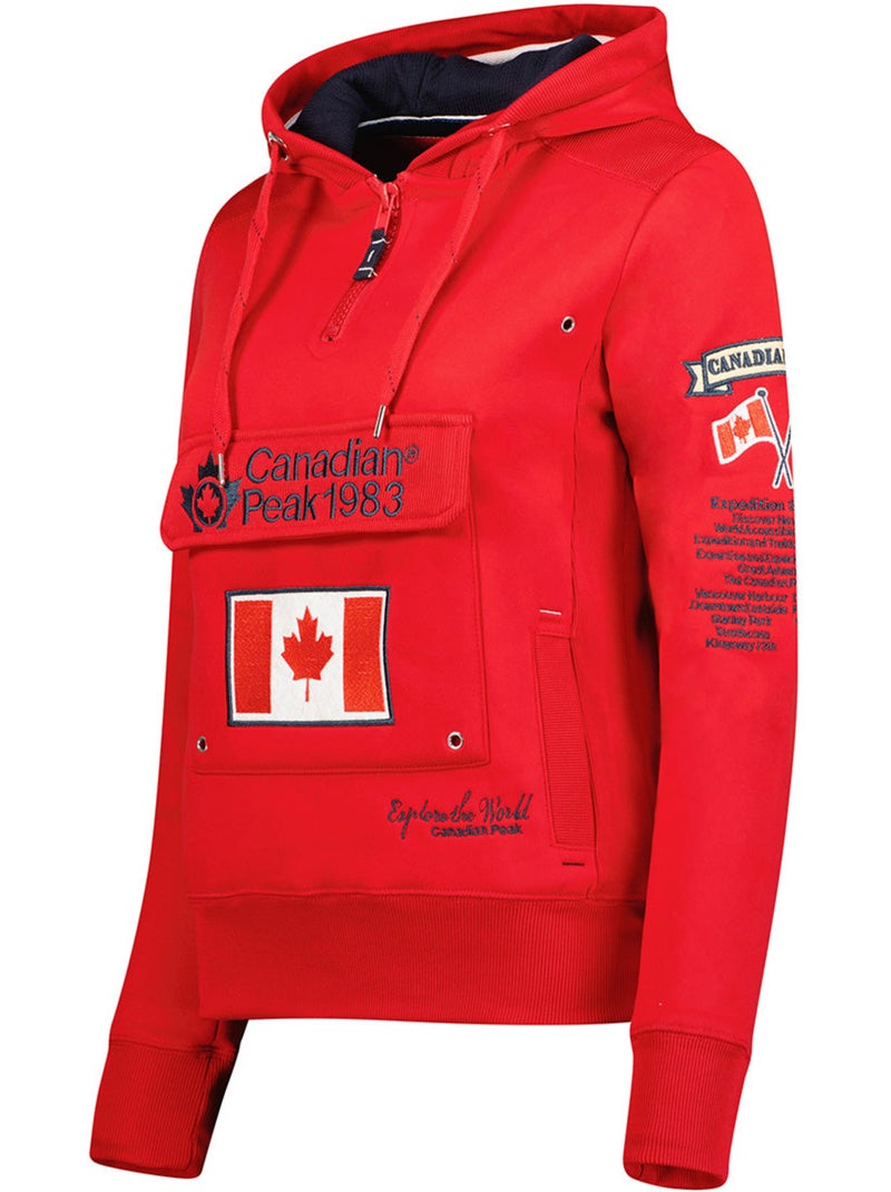 Sudadera con capucha gyrelle – canadian peak Rojo - Kiabi