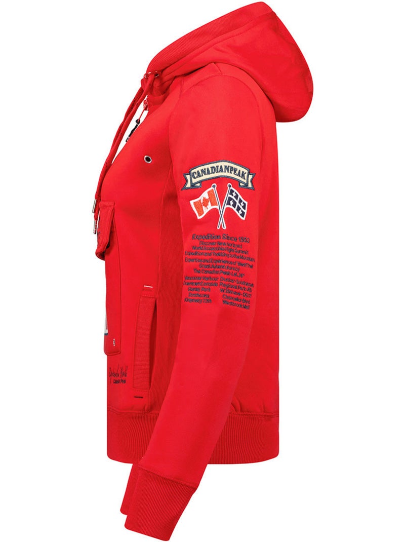 Sudadera con capucha gyrelle – canadian peak Rojo - Kiabi