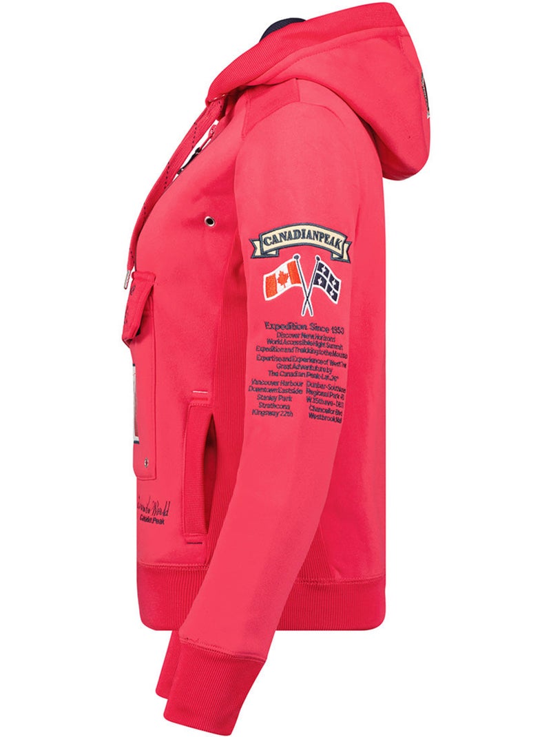 Sudadera con capucha gyrelle – canadian peak Rosa fluo - Kiabi