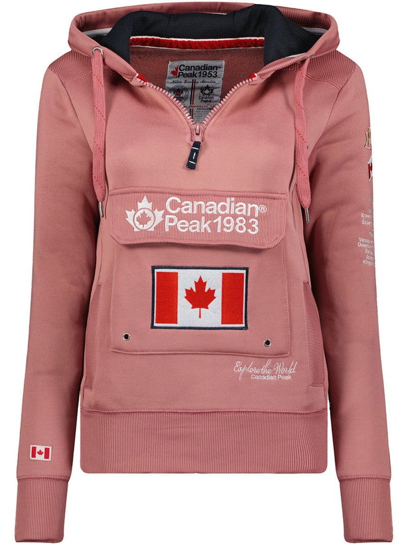 Sudadera con capucha gyrelle – canadian peak Rosa pálido - Kiabi