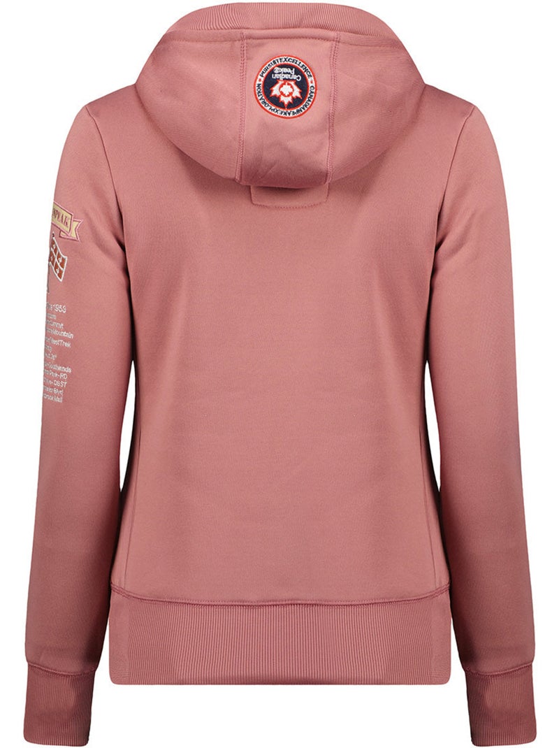 Sudadera con capucha gyrelle – canadian peak Rosa pálido - Kiabi
