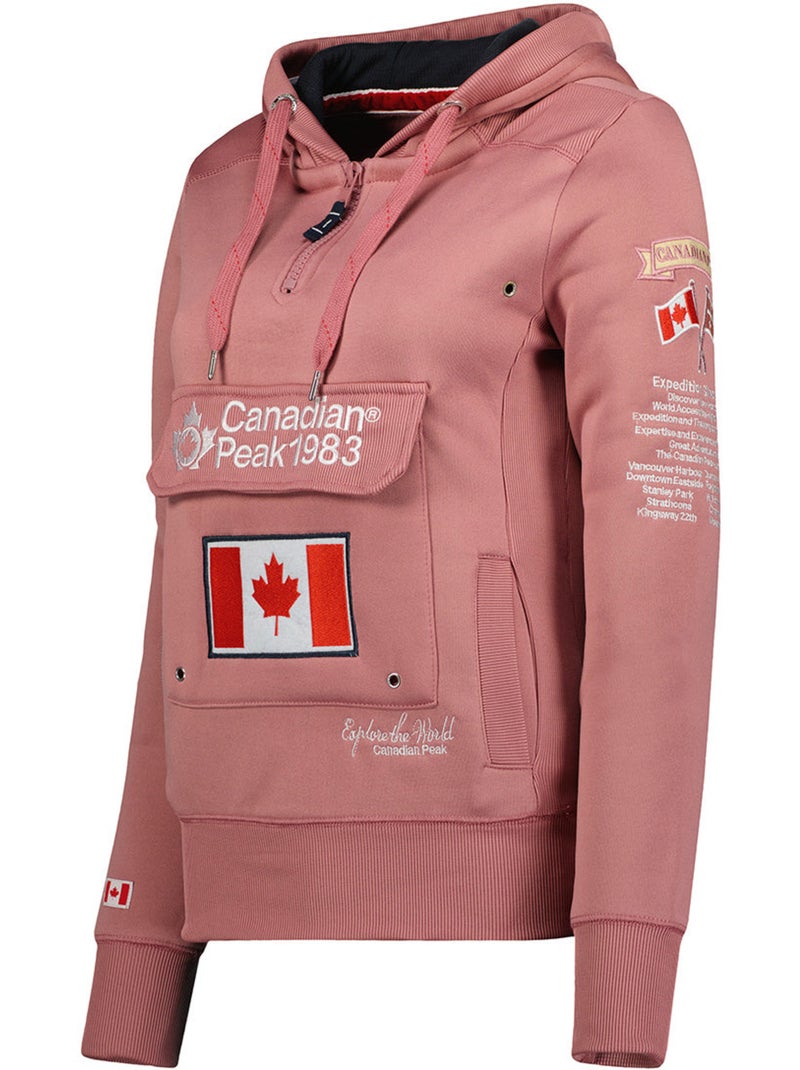 Sudadera con capucha gyrelle – canadian peak Rosa pálido - Kiabi