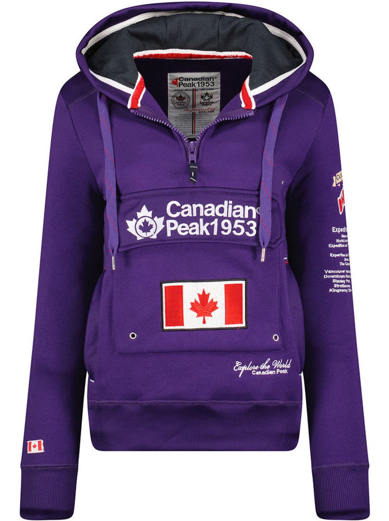 Sudadera con capucha gyrelle – canadian peak Violeta - Kiabi