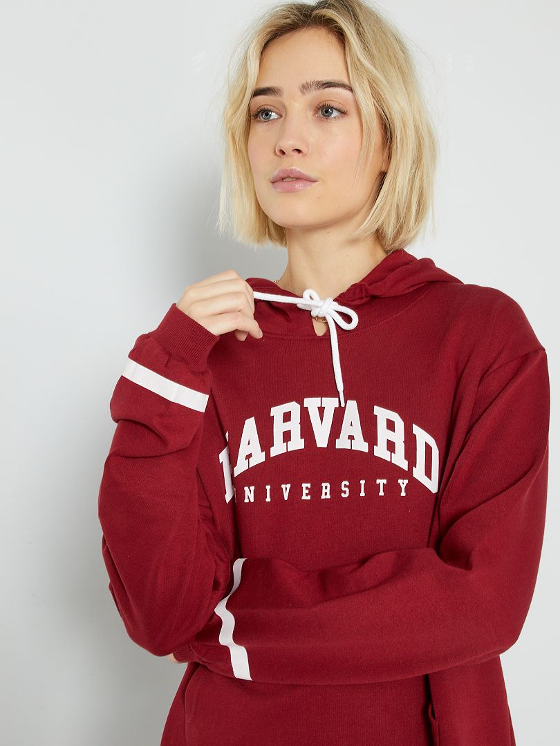 Sudadera con capucha 'Harvard University' burdeos - Kiabi