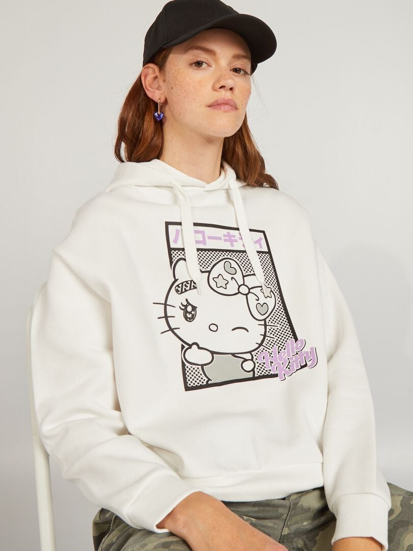 Sudadera con capucha 'Hello Kitty' BLANCO - Kiabi