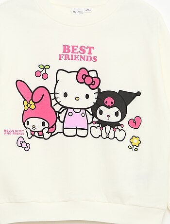 Sudadera con capucha 'Hello Kitty' cuello redondo