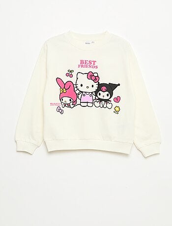 Sudadera con capucha 'Hello Kitty & Kuromi' cuello redondo