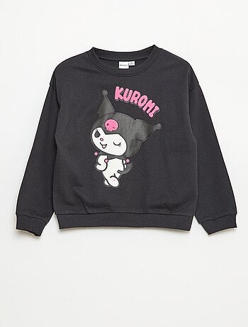 Sudadera con capucha 'Hello Kitty & Kuromi' cuello redondo