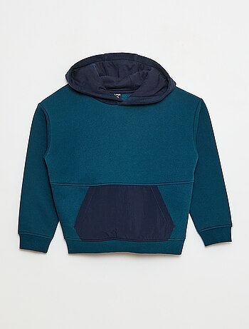 Sudadera con capucha holgada en polar
